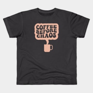 Coffee Before Chaos - Vintage Style Two Kids T-Shirt